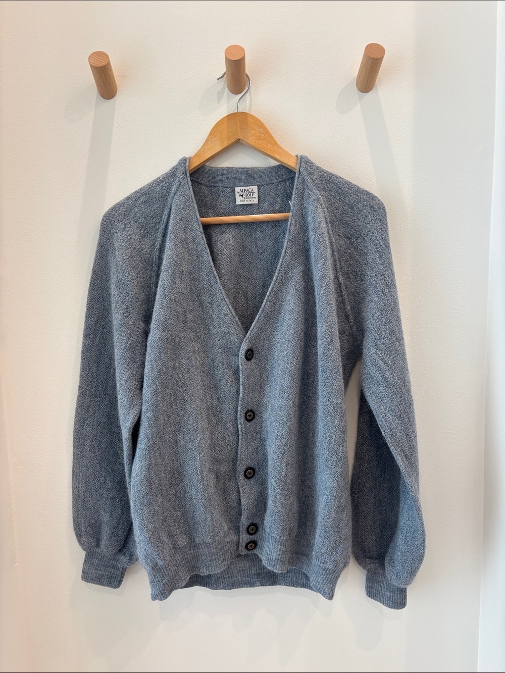 Vintage Alpaca Golf 100% Peruvian Alpaca Cardigan Sweater